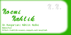 noemi nahlik business card